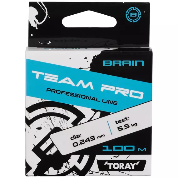 Жилка Brain Team Pro (Toray Japan) 100m 0.243mm 5.5kg (прозора), Діаметр: 0.243mm, Розмотування: 100m, фото , изображение 2